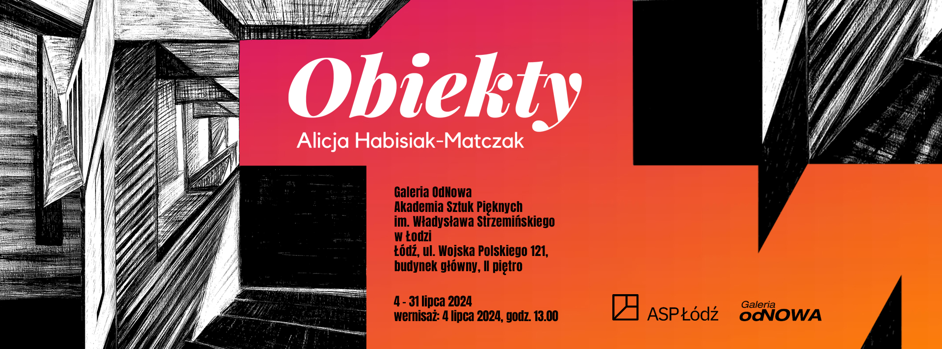 Baner wystawy Alicji Habisiak-Matczak – Obiekty