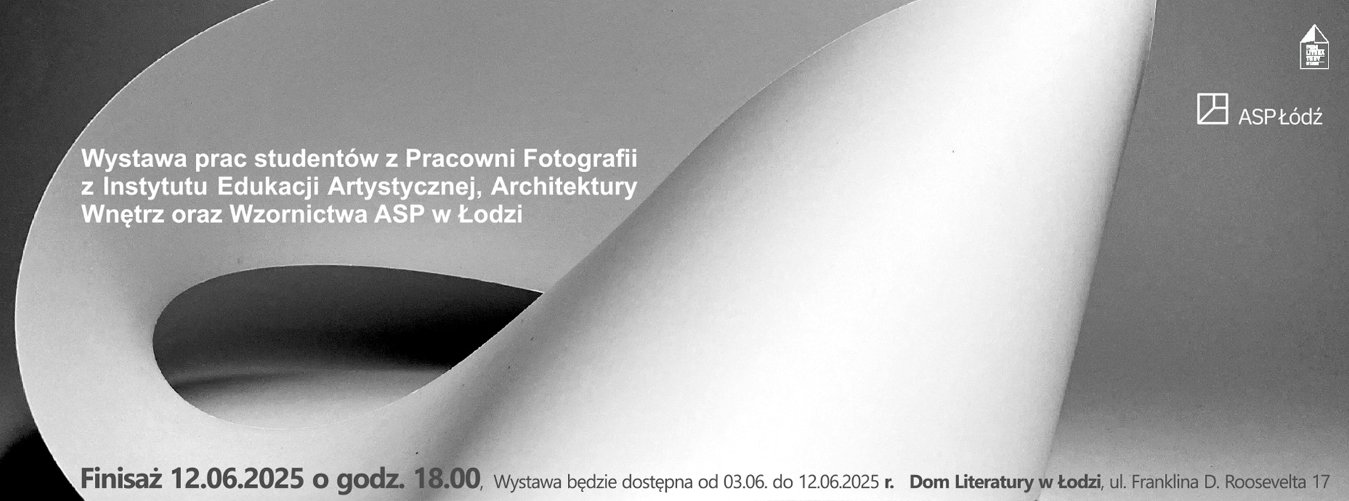 Baner wystawy studentów fotografii
