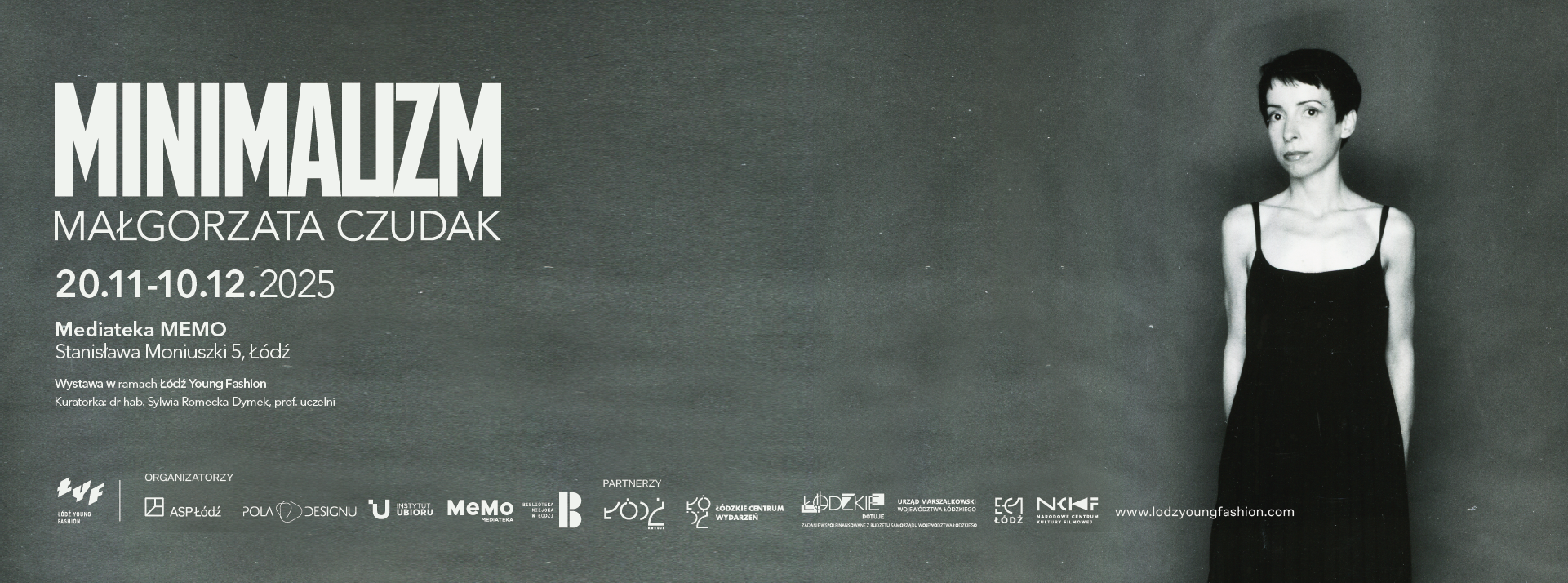 Baner wystawy Minimalizm. Małgorzata Czudak
