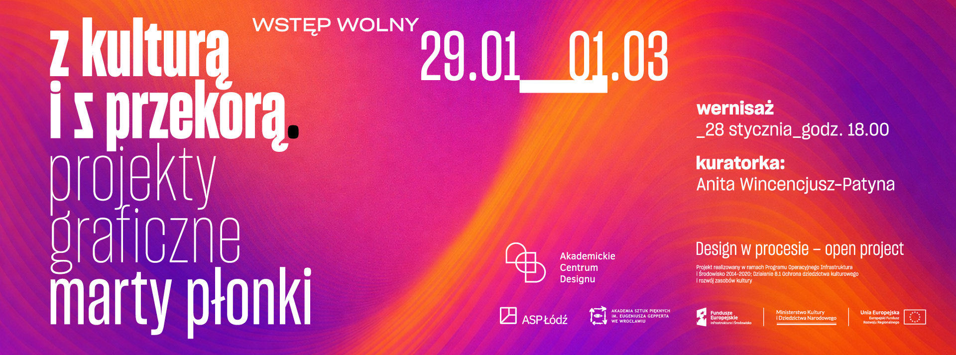 Baner wystawy Marty Płonki