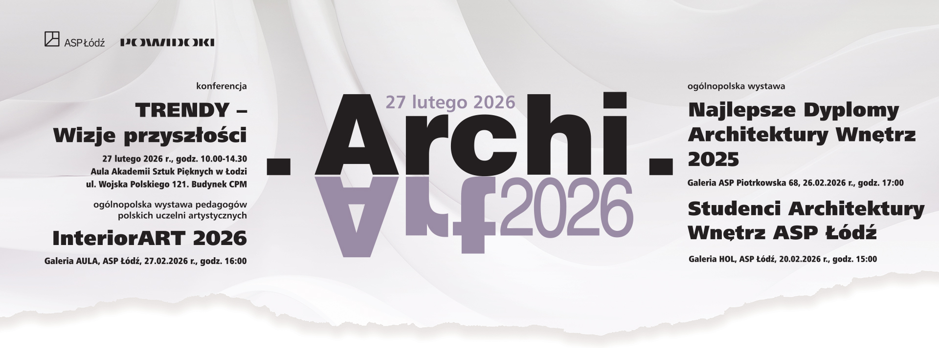 Baner wydarzenia ArchiArt 2026 | TRENDY – Wizje przyszłości