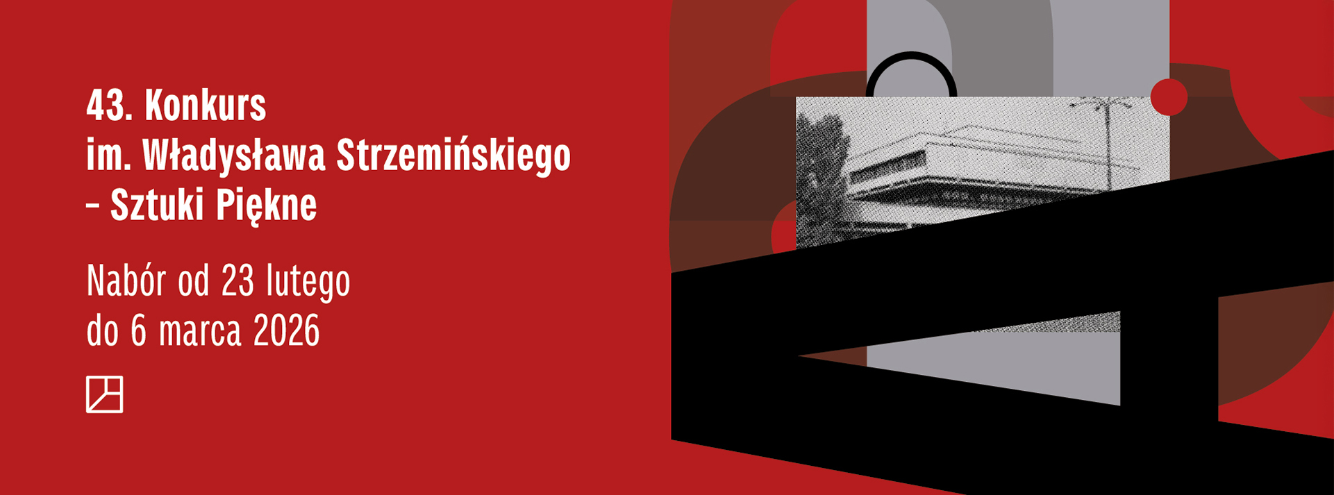 Baner reklamujący nabór do konkursu Sztuki Piękne