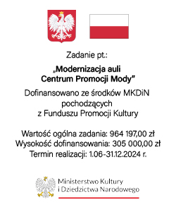 Modernizacja auli Centrum Promocji Mody