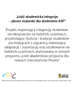 Łódź akademicka integruje – plener malarski dla studentów ASP